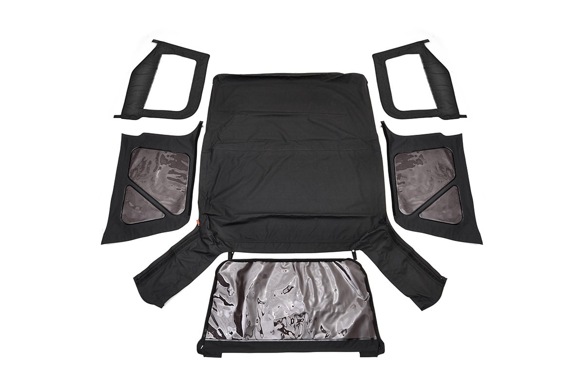 Jeep Wrangler Soft Top - Rough Country - Half Doors - Black - '97-'06